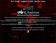 Tablet Screenshot of andersonsoundrecording.com